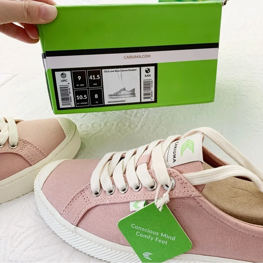 Cariuma OCA Low Canvas Sneaker, Rose (M's 9, W's 10.5)‎